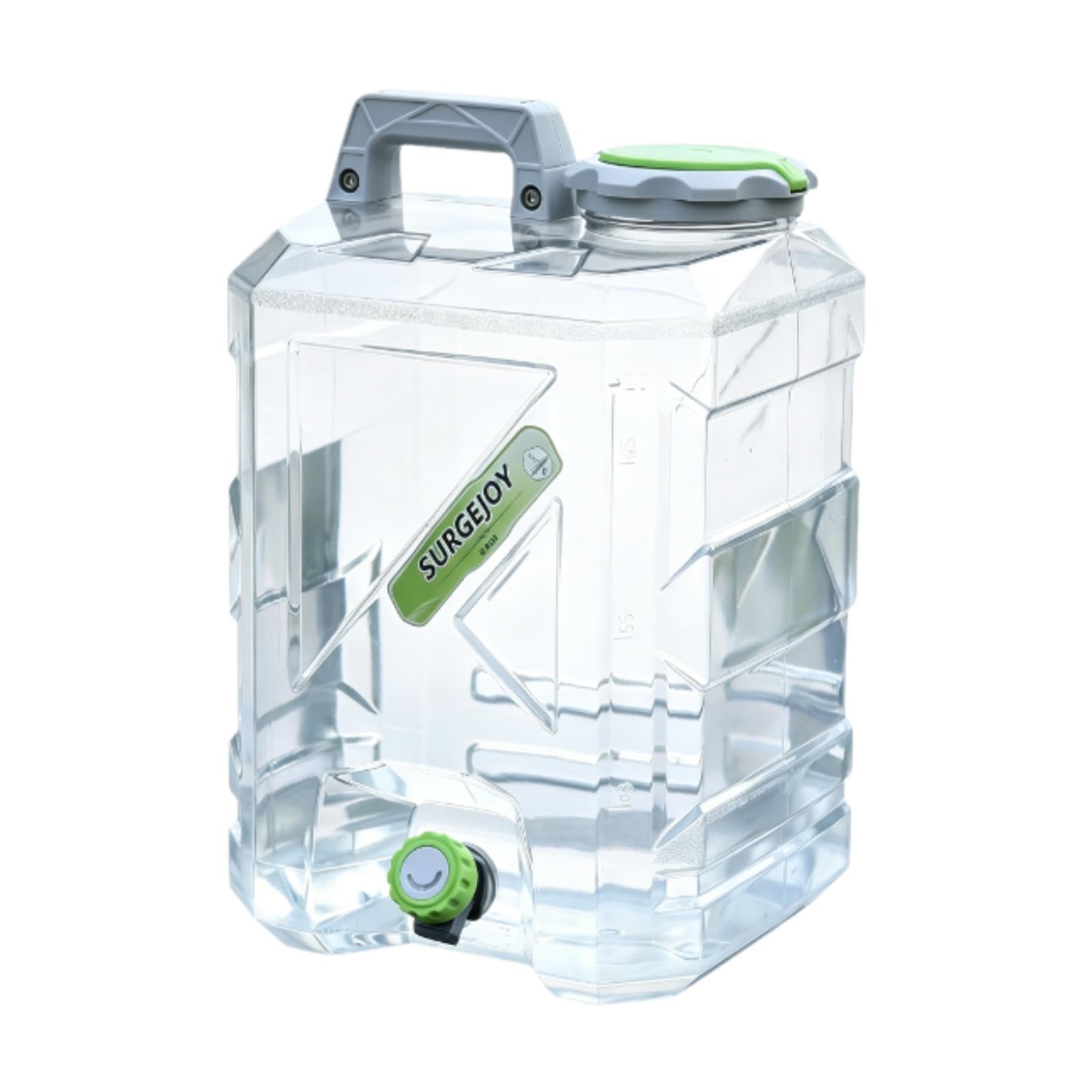 Contenitore Acqua Portatile con Rubinetto Tanica Conservazione Bidone Bevande Escursionismo Secchio Riutilizzabile con Rubinetto Girevole Materiale PP