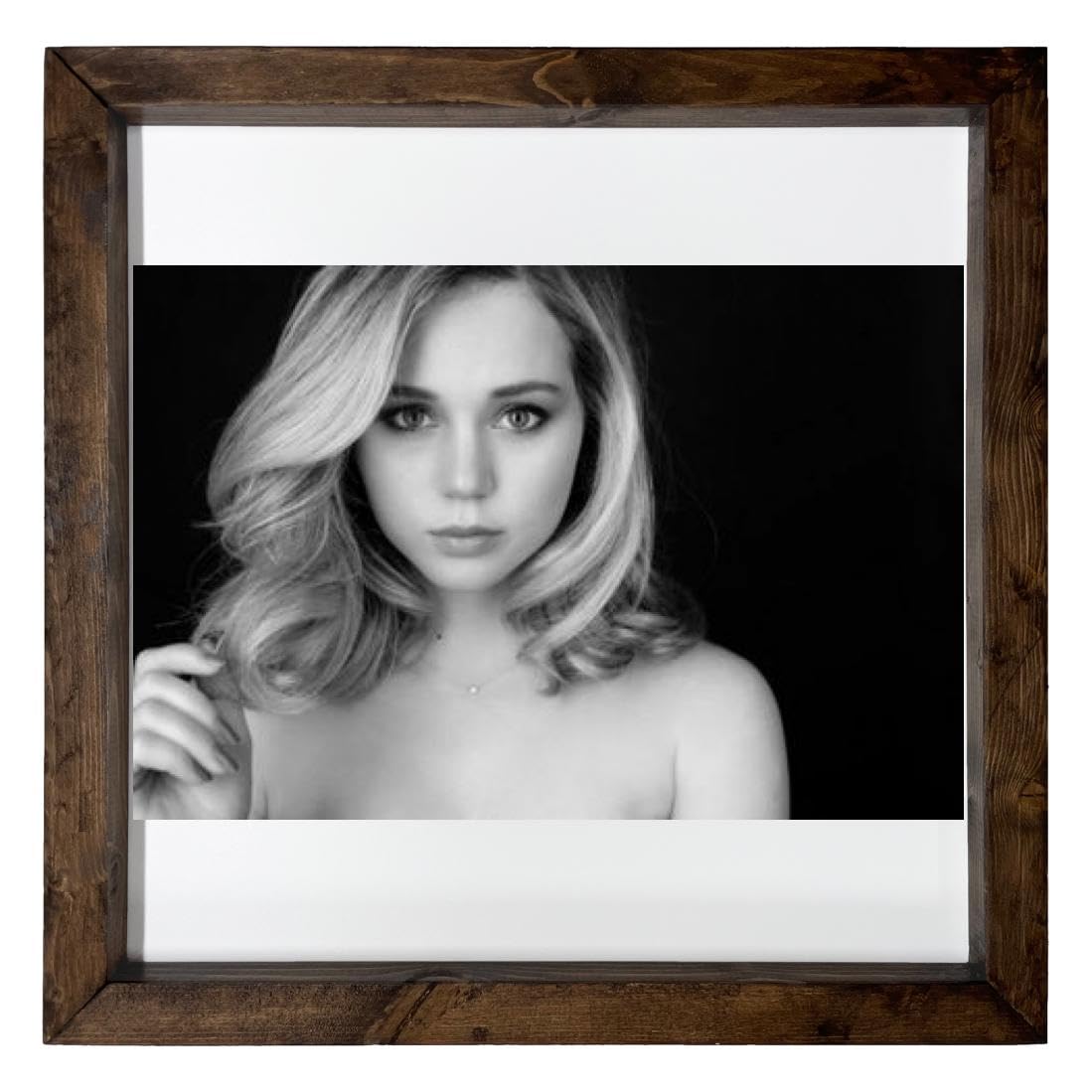 Brec Bassinger - 12X12 Full Color Photo Sign With Wood Frame PTR #PDI1020369