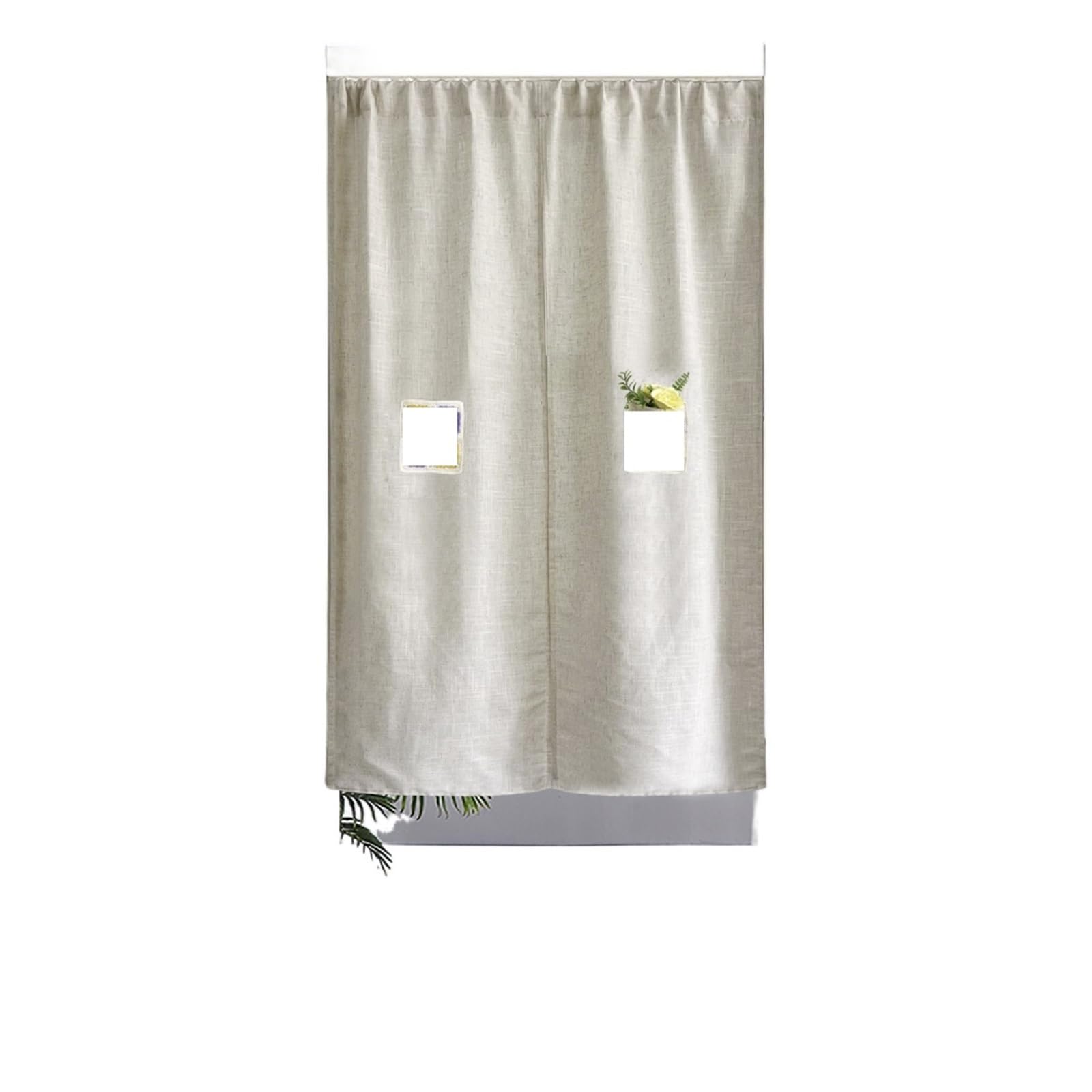 Ayztantine Blackout Curtain Doorway Curtain Noren Faux Linen Textured Blindfold For Shops, Offices, Restaurants Style Home Decor