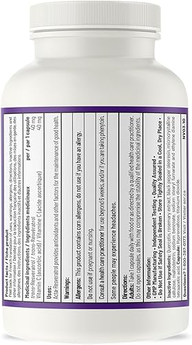Miniatura 5 de Acta Resveratrol (90 VeggieCaps) Marca A.O.R Advanced Orthomolecular Research