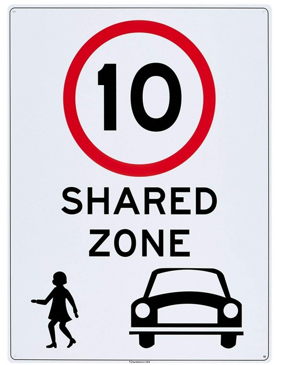 Sandleford Shared Zone Pp Sign Metal Poster Wall Art Decor Tin Sign 8X12 Inches