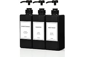 Modern 3-Pack Refillable Body Wash Pump Bottles