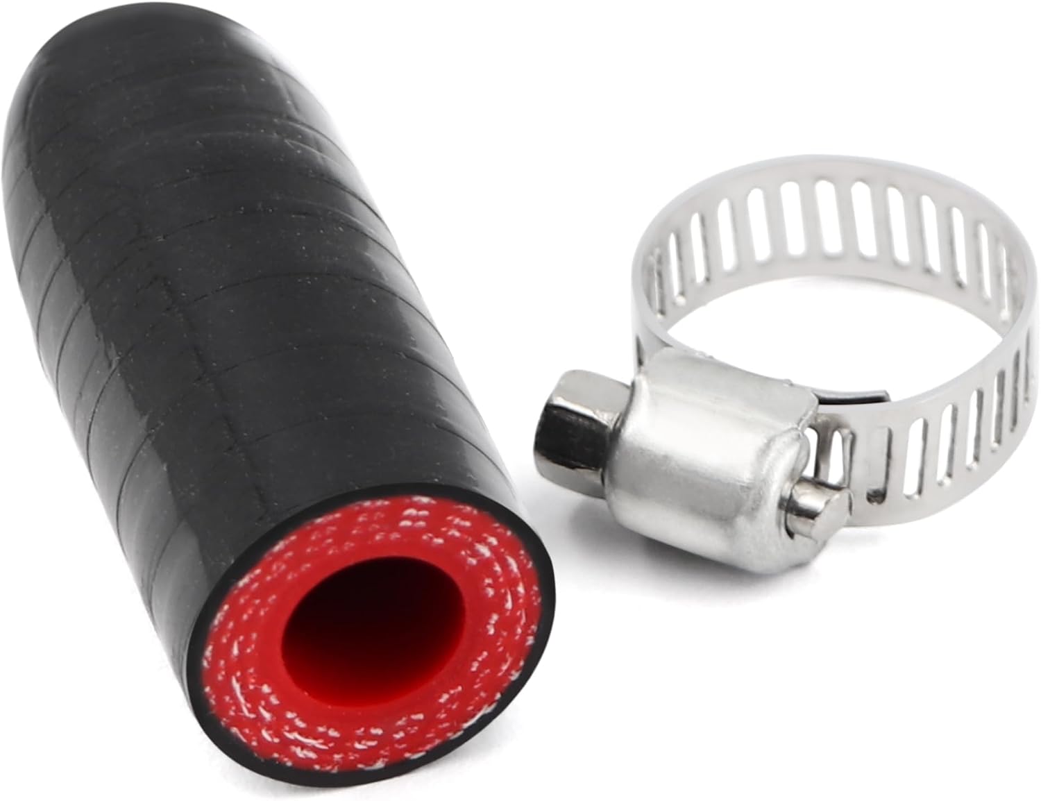 3/8"(9.5mm) Silicone Coolant Cap Vacuum Hose Plug with Clamp,High Temperature Resistance 4-Ply Reinforced for Intercooler,Intake,Turbo Bypass Valve,Heater Core,Fix the Leak