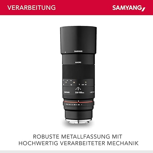 Samyang 100mm F2.8 Makro Fuji X — galinė pusė