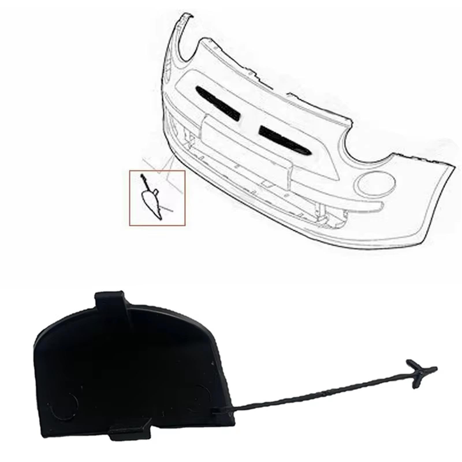 Couvercle Remorquage Pour FIAT Pour 500 Pour 500C 2007–2015