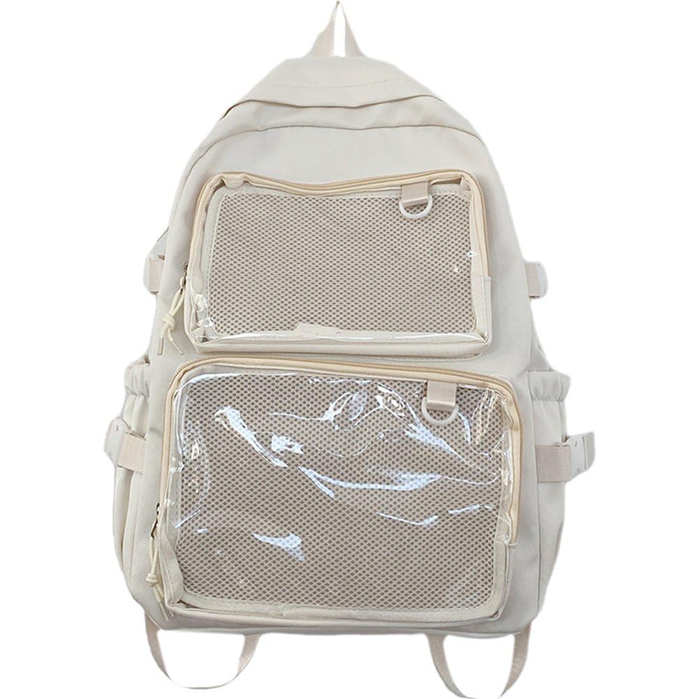 Mochila transparente para mujer y estudiante universitaria de gran capacidad