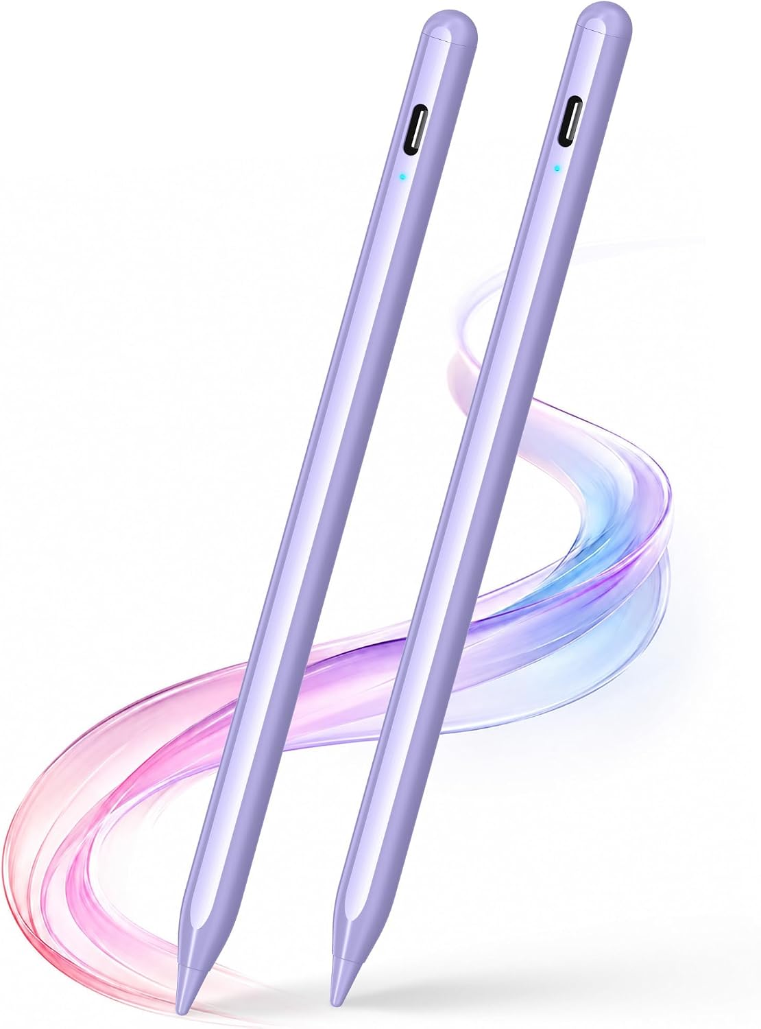 DRYMOKINI 2-Pack Active Stylus Pens for Touch Screens, Purple