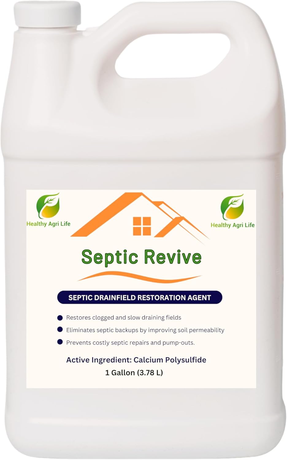 Septic Revive Drain Field Treatment, Calcium Polysulfide Formula, Cleans Clogs and Deposits, For Septic Tanks and Leach Fields