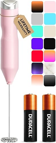 Miniatura 54 de Zulay Kitchen Potente varita espumadora con pilas AA incluidas, mezclador de bebidas de mano ultra rápido, espumador de leche ergonómico, batidor de