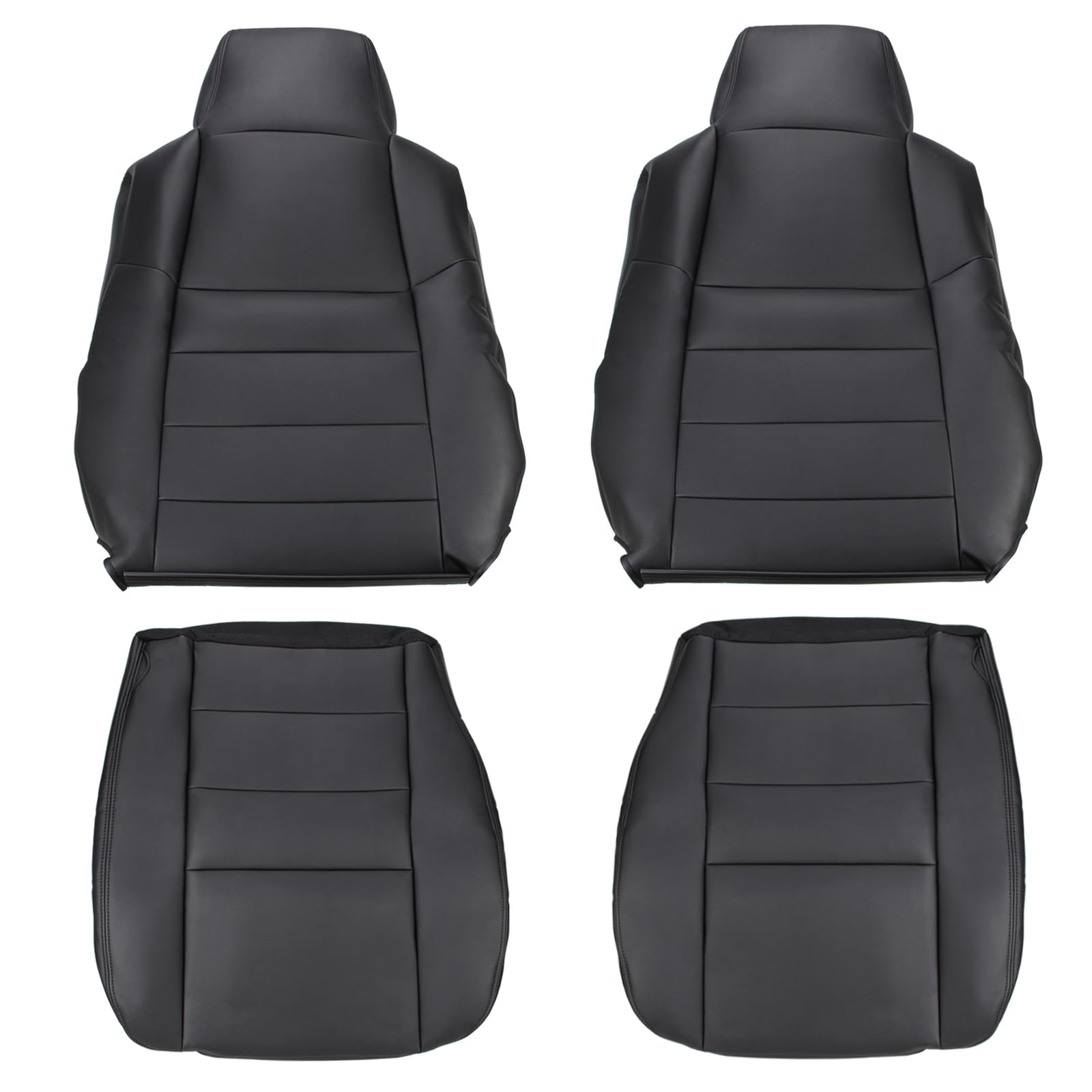 AUTOKAY Seat Covers Fits for Ford F250 F350 F450 F550 2002 2003 2004 2005 2006 2007 - Black