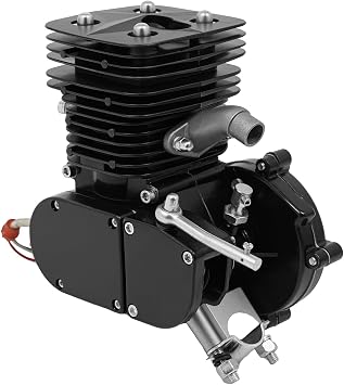 2-Stroke Gas Motorized Bicycle Conversion Kit Fit, 110cc Bicycle Gasoline Engine Motor Kit, Air Cooling Petrol Gas Motor Kit Engine Refit Full Set with CDI Ignition System for Most 26"" / 28"" Bike