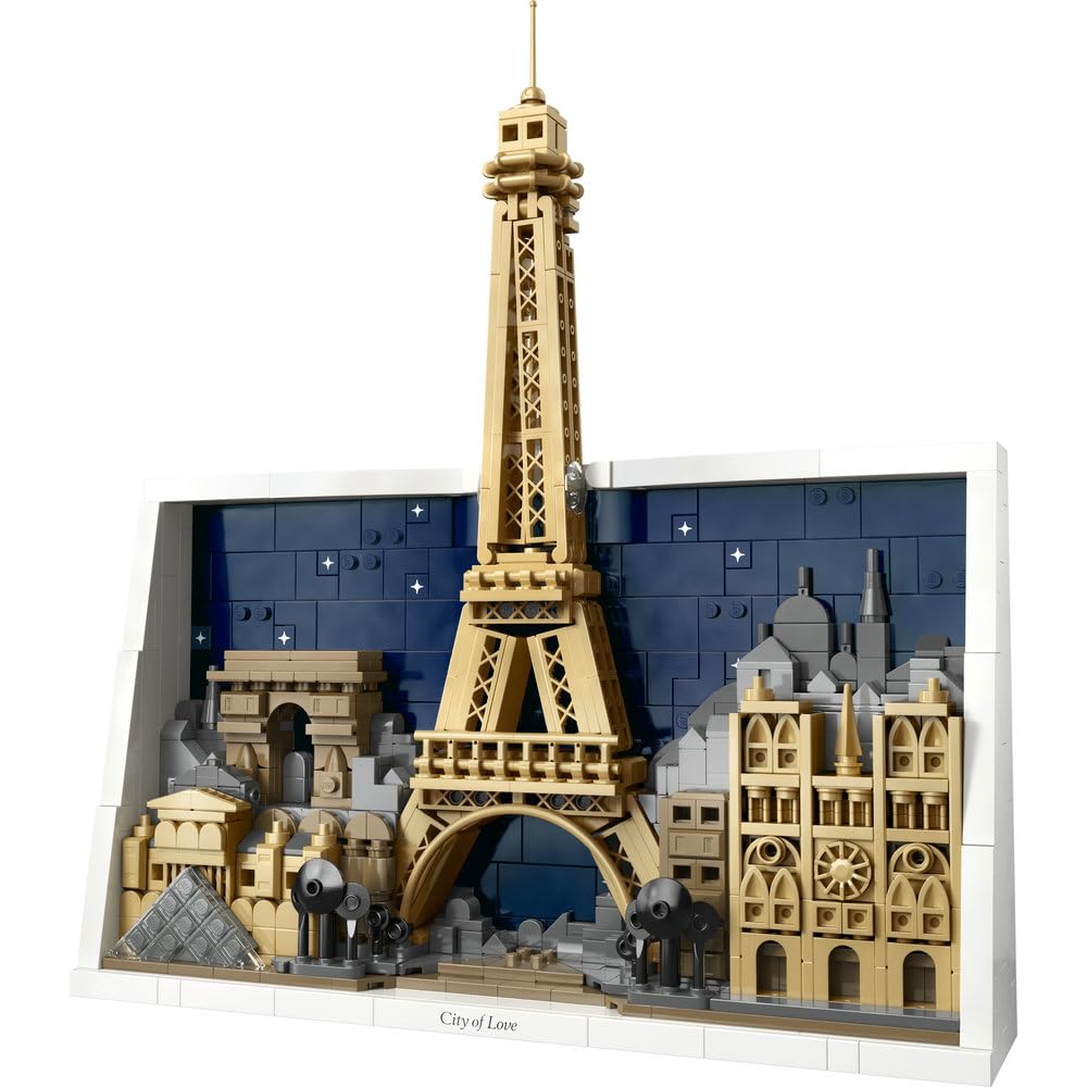 LEGO Architecture Paryż — miasto miłości 21064 | Model architektoniczny, dekoracja do domu, prezent dla podróżnika, upominek dla miłośnika Francji, 958 elementów