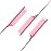 Rat Tail Combs Set - 3 Pack Long Steel Pin Combs for Hair Stylists, Parting and Teasing, Great for All Hair Types (Pink)