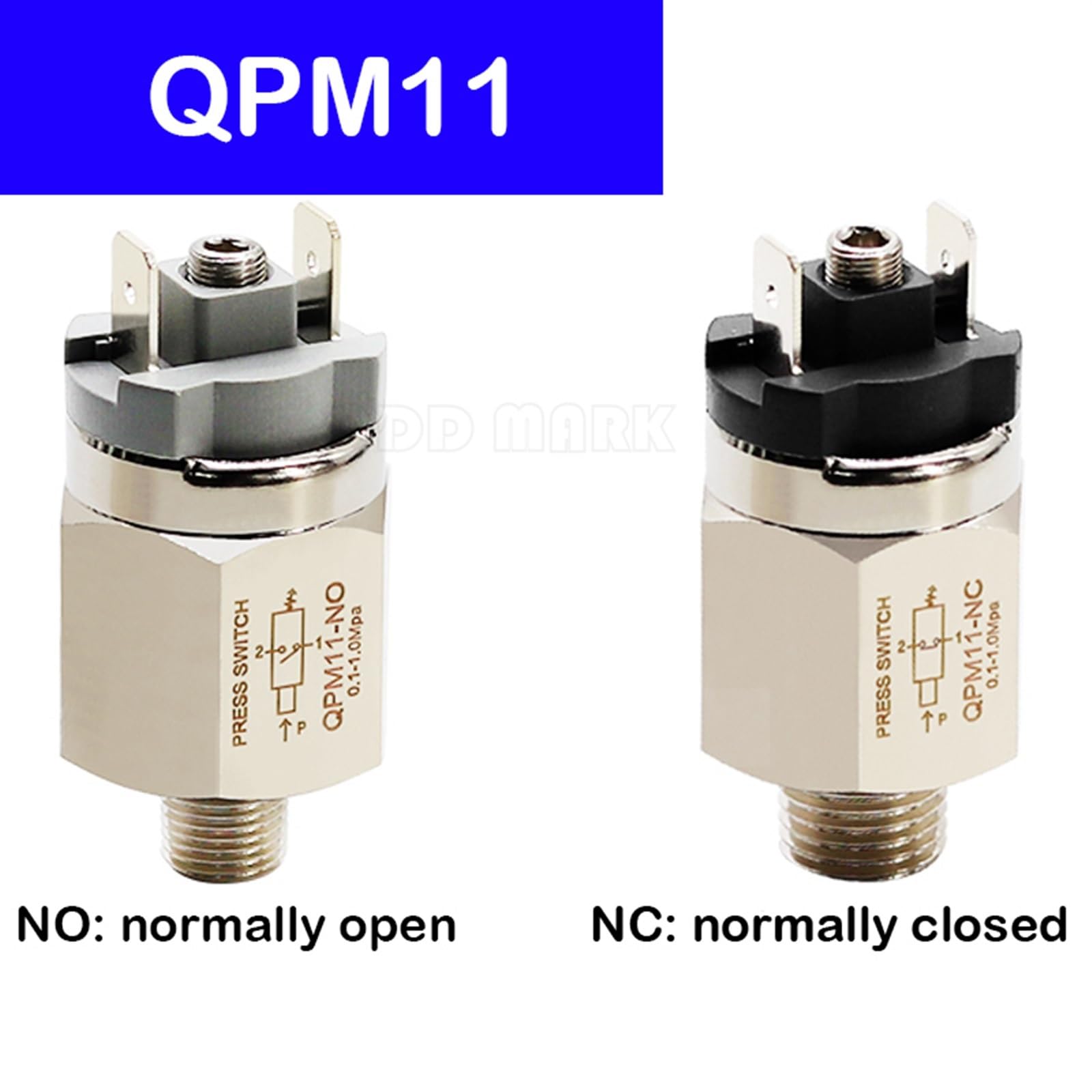 Compresseur d'air pneumatique réglable, pressostat QPM11-NO QPM11-NC 1/8 "1/4", 1 pièce (Color : QPM11-NC1)
