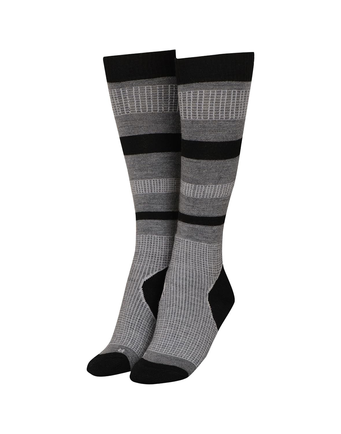 DILLING Lot de 2 paires de chaussettes de ski pour femme en laine mérinos
