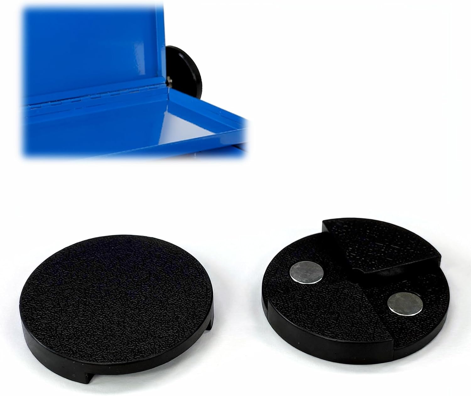 2 PCS Magnetic Lid Lock Set for 2-Drawer Mini Toolboxes, Secures Lid & Prevents Tipping, Mini Toolbox Accessories (Balck)