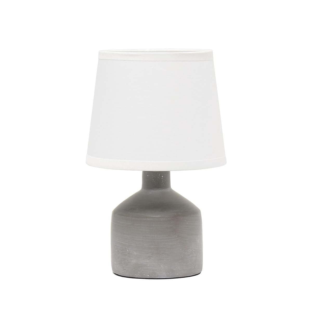 Simple Designs Lt2080-Gry Mini Bocksbeutal Concrete Table Desk Lamp With