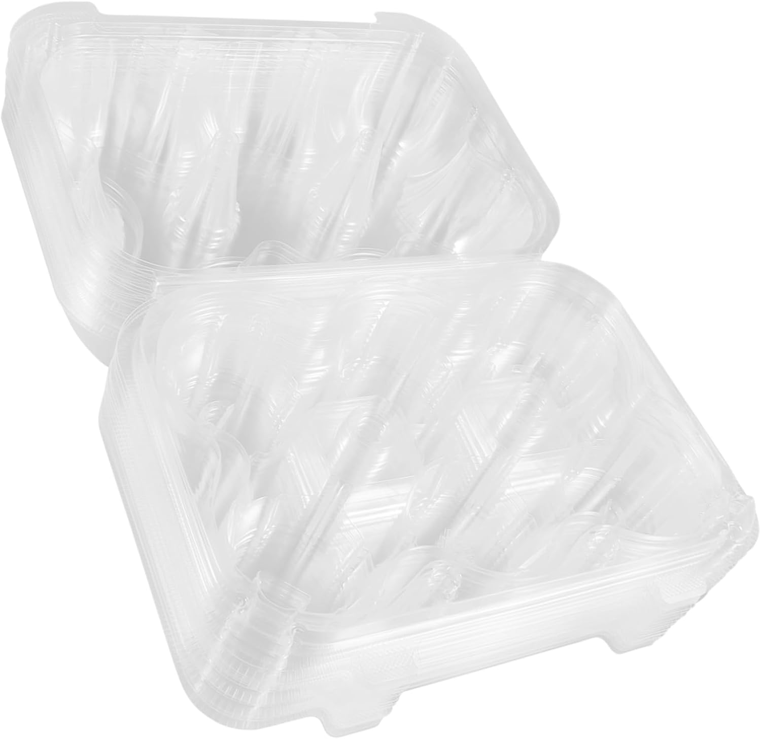 15-Pack Plastic Cupcake Containers Convenient Visible Cake Holders for Baking and Party Supplies