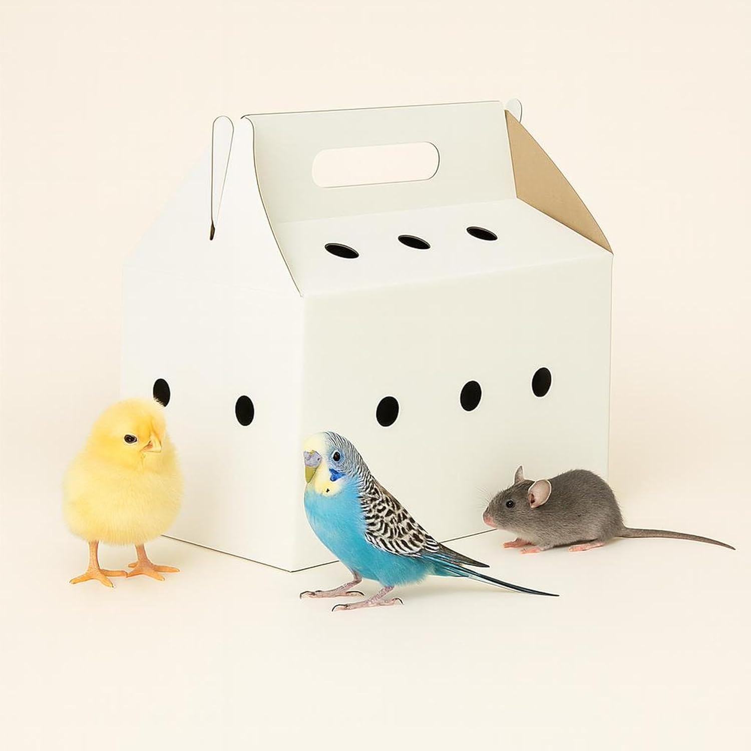 Disposable pet Carriers for Small animals-12 Pack (White)