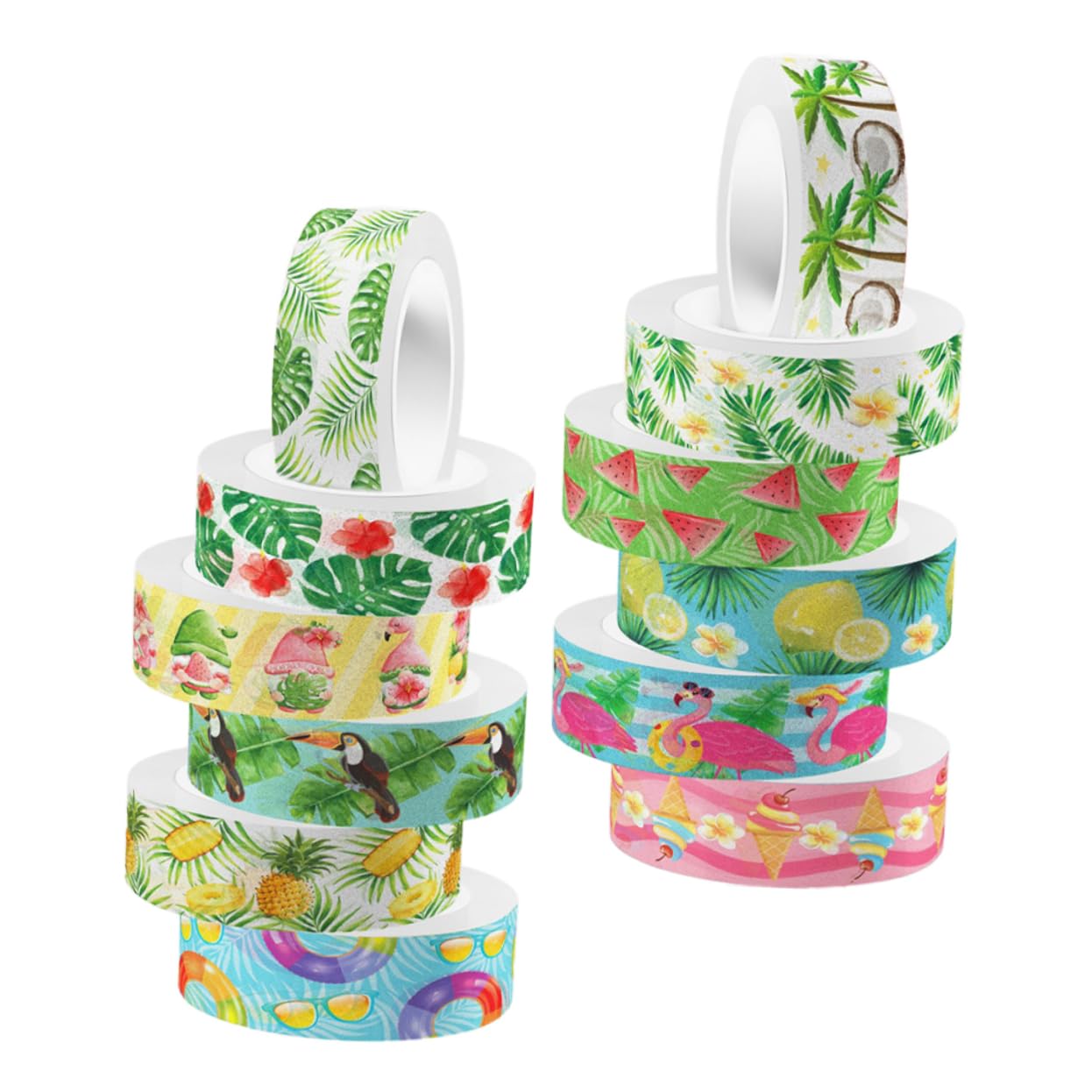 48rotoli Washi Tape Decorativo Per Scrapbooking Nastro Adesivo Per Artigianato Stile Unico Materiale Sicuro e Facile Da Usare Per Decorare Diario e Regali