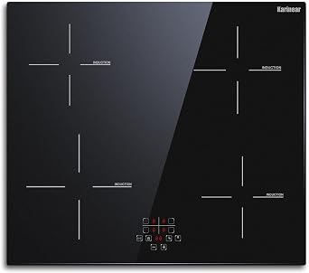 Karinear 24 Inch Induction Cooktop 4 Burner Electric Cooktop, Drop-in Stove