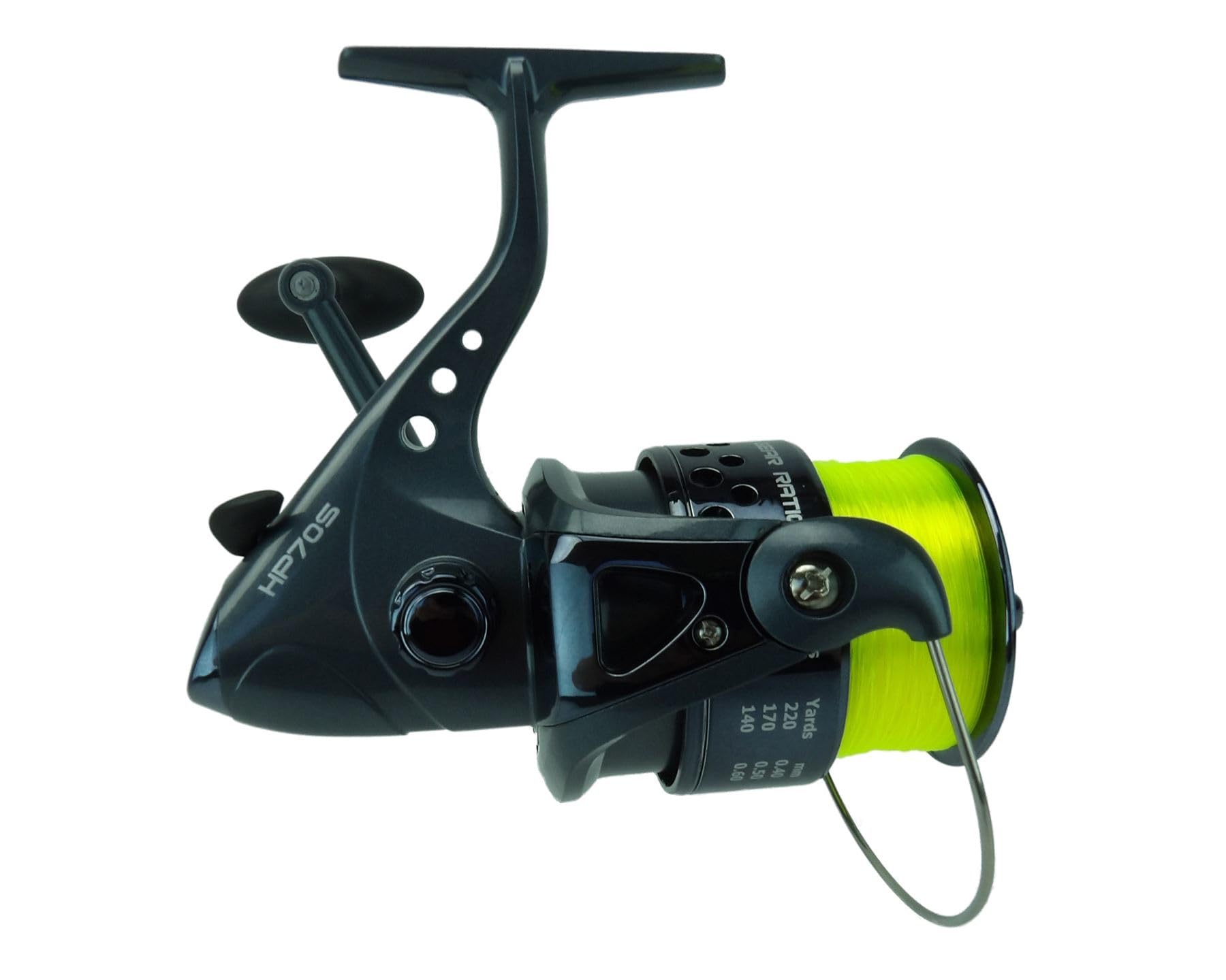 Hunter Pro Sea Fishing Reel 70s Surf With 20lb Line Black Chrome Spool New!