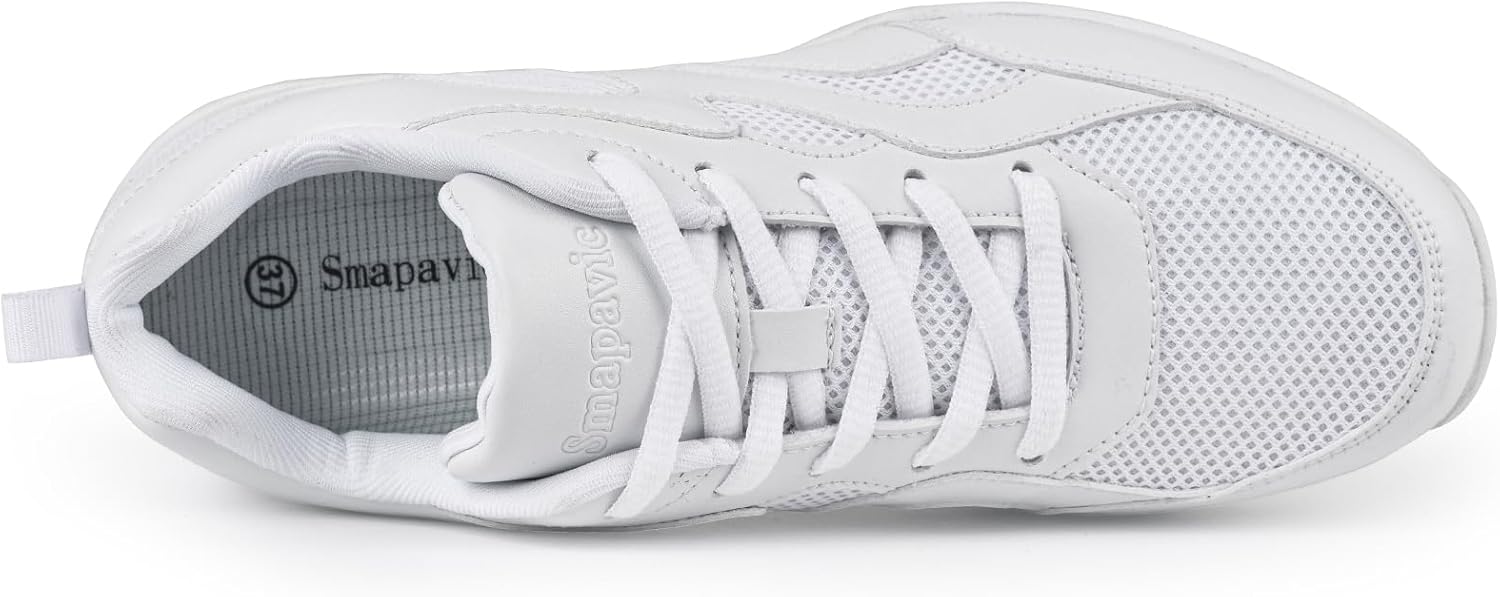 Cheer Shoes for Youth Girls White Cheerleading Athletic Dance Shoes Tennis Sneakers for Competition Sport Training - Image 8