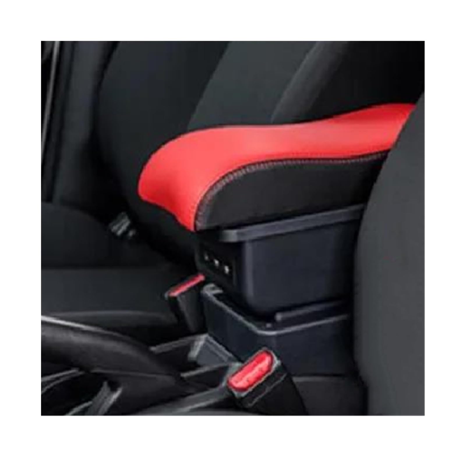 DYDGUTUFB For Suzuki For IGNIS Car Armrest Box Center Storage Box USB Retrofit Parts Interior Accessories (B5 black border 3USB)