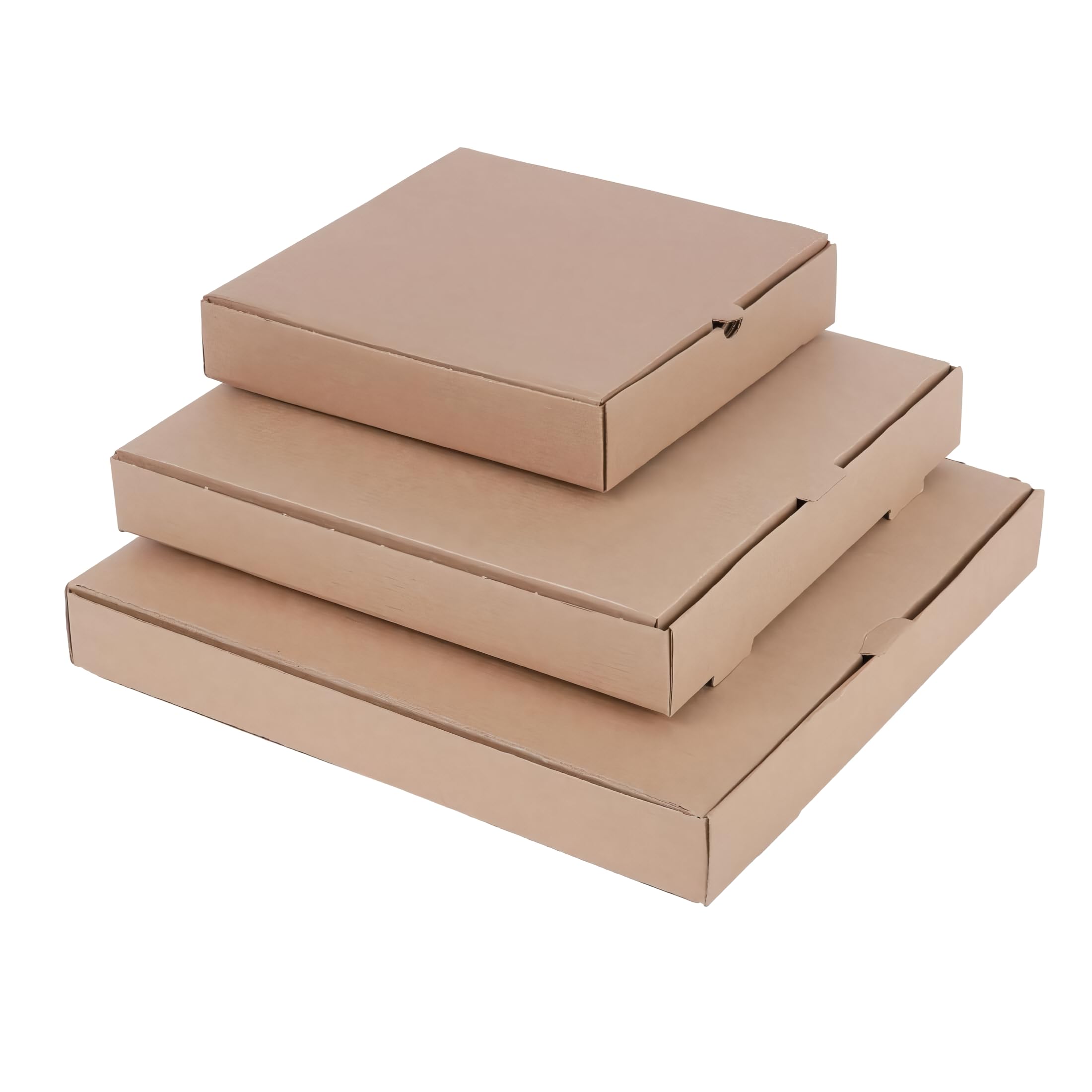 25 lot Boîte à Pizza en Carton, Rectangulaire, 30x30x4 cm, Matériau Recyclable, Résistance à la Chaleur, Conservation Alimentaire, Pizza carton ecolgique. (25)