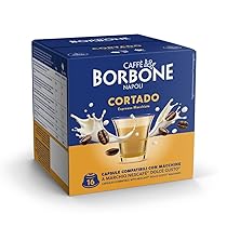 Caffè Borbone Cortado – Espresso macchiato – 64 capsule (4 confezioni da 16) – Compatibili con le Macchine Nescafè* Dolce Gusto*