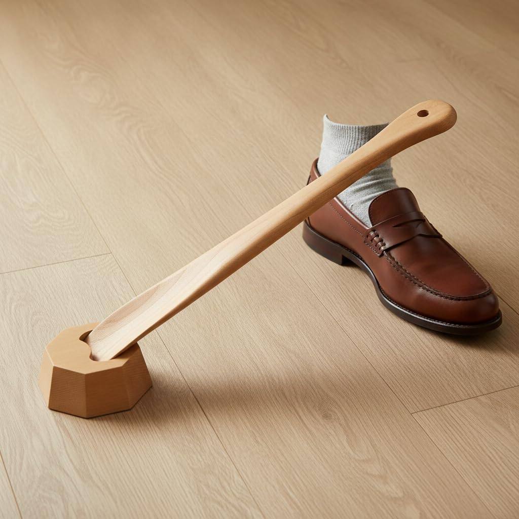 Schuhlöffel aus, Schuhanziehhilfe