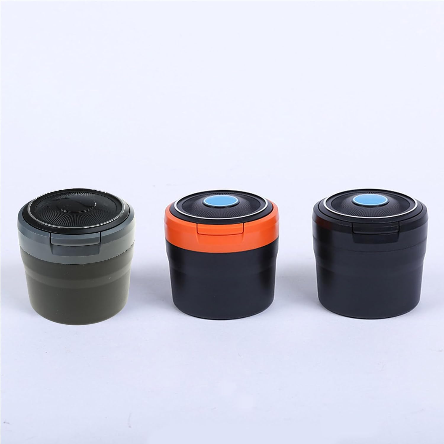 Car Ashtray with Glowing LED Cup Holder Automotive with LED Lighting & Secure Car Spare Smokeless