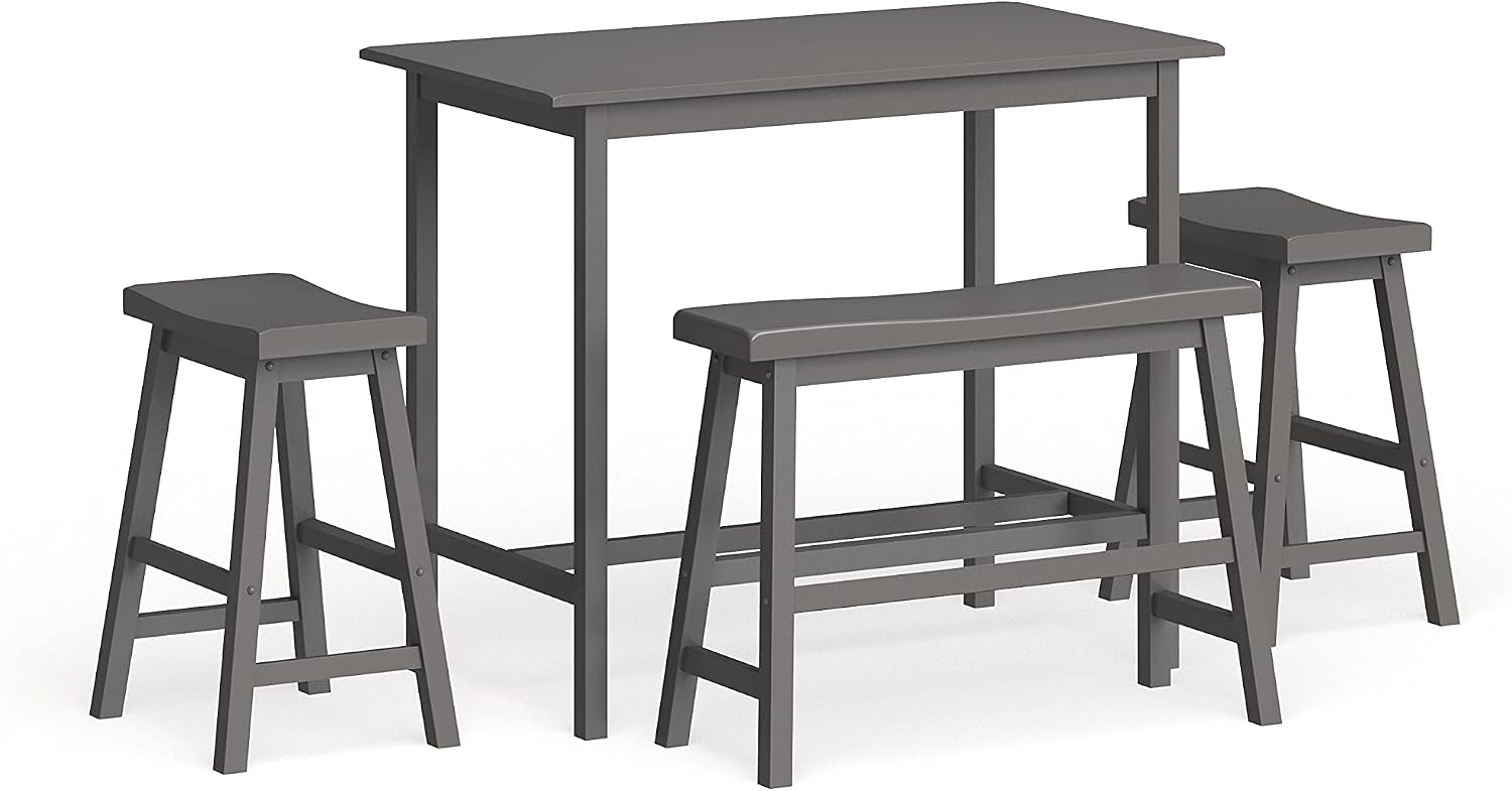 Safavieh Home Collection Haley 4Pc Pub Set, Grey