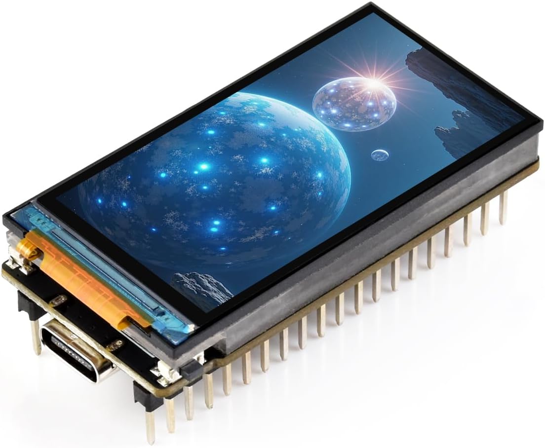 Waveshare ESP32-S3 1.9inch Display Development Board, 170×320 Pixels, 262K Color, 32-bit LX7 Dual-core,32-bit LX7 Dual-core, Up to 240MHz, 90° Rotation Support, ESP32 with Display Integration