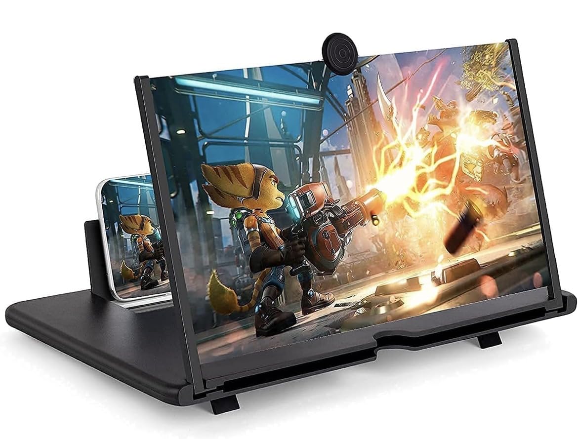Mobile Phone Screen Magnifier 3D HD | Foldable Smartphone Screen Enlarger with Stand | Anti-Glare Magnifying Glass | Universal for Android & iPhone | Video, Movie & Gaming Viewer-picture-36