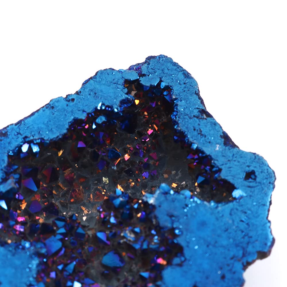 Fetta Di Agata Naturale Blu – Quarzo Elettrolitico, Cristallo Grezzo Per Regali E Decorazione Fai Da Te - 4