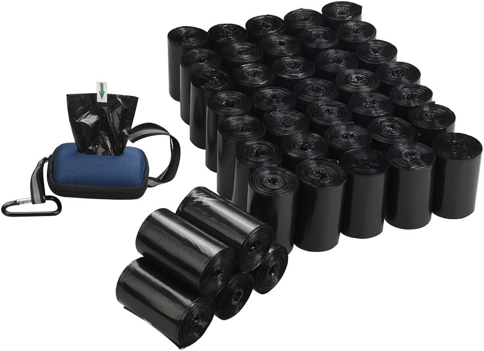 Begale 1400 Counts Dog Waste Bags, Black Pet Poop Bag with Dispenser (40 Rolls)