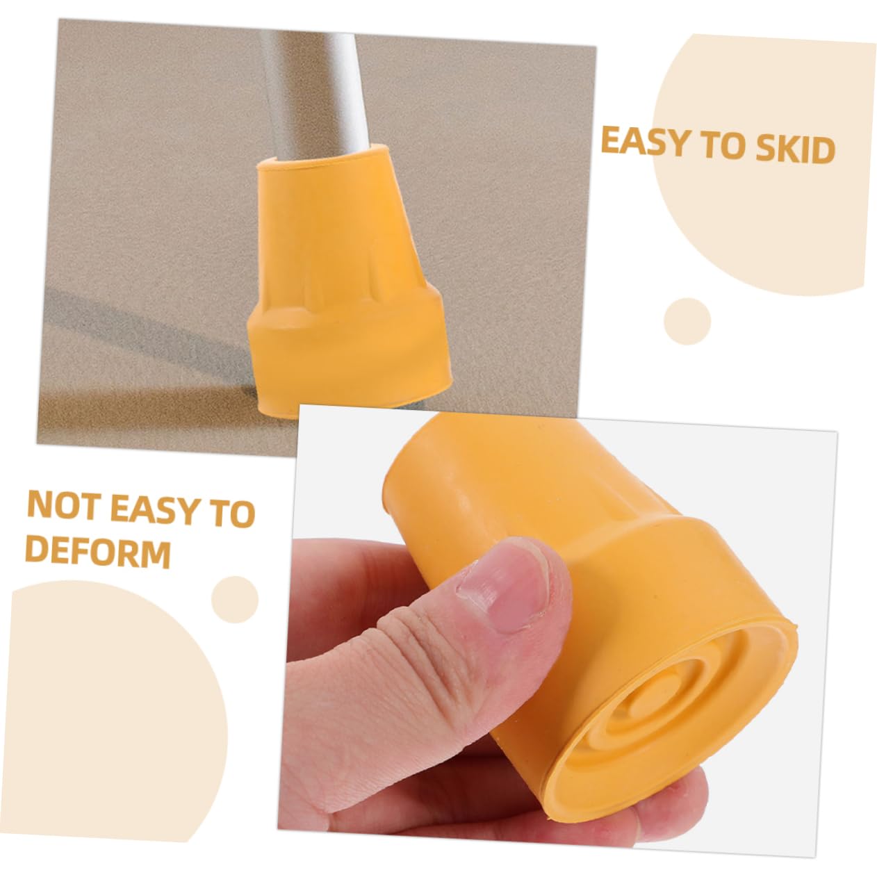 5 Ensembles Embouts De Béquille Antidérapants Lot De Accessoires De Remplacement Pour Cannes Et Bâtons De Marche Protection Sécurisée Et Durable Pour Utilisation 2 Pièces * 5