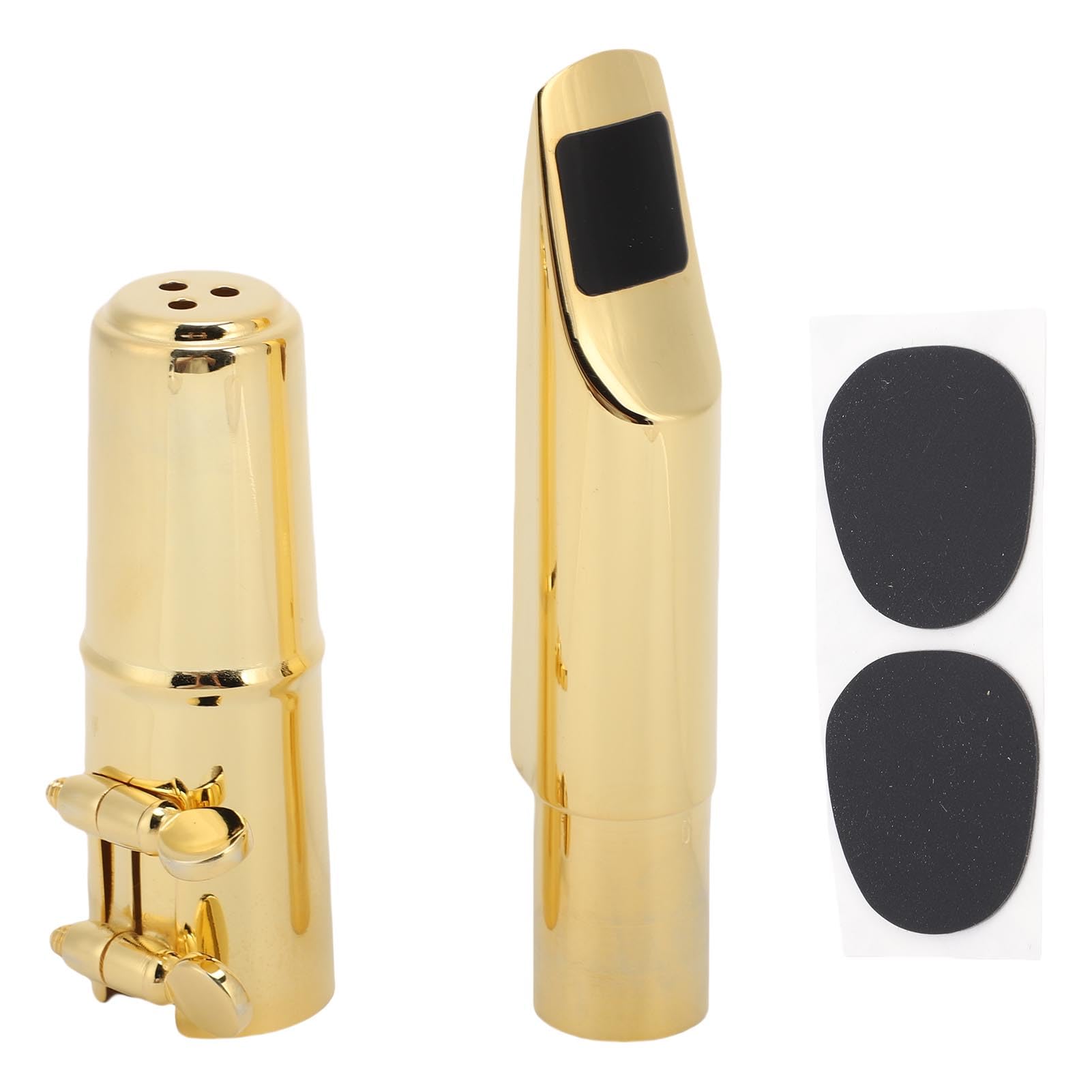 Boquilla de saxofón Tenor Latón Metal Grado Profesional Alto Rendimiento Si Bemol Accesorios para Instrumentos de Viento de Madera para Principiantes y Profesionales
