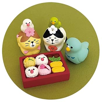 m*a様 文鳥桜　デコレ　コンコンブル　ZSA-37062 デコレ（DECOLE）コンコンブル 文鳥桜餅【置物/桜】 - 北欧ラグ