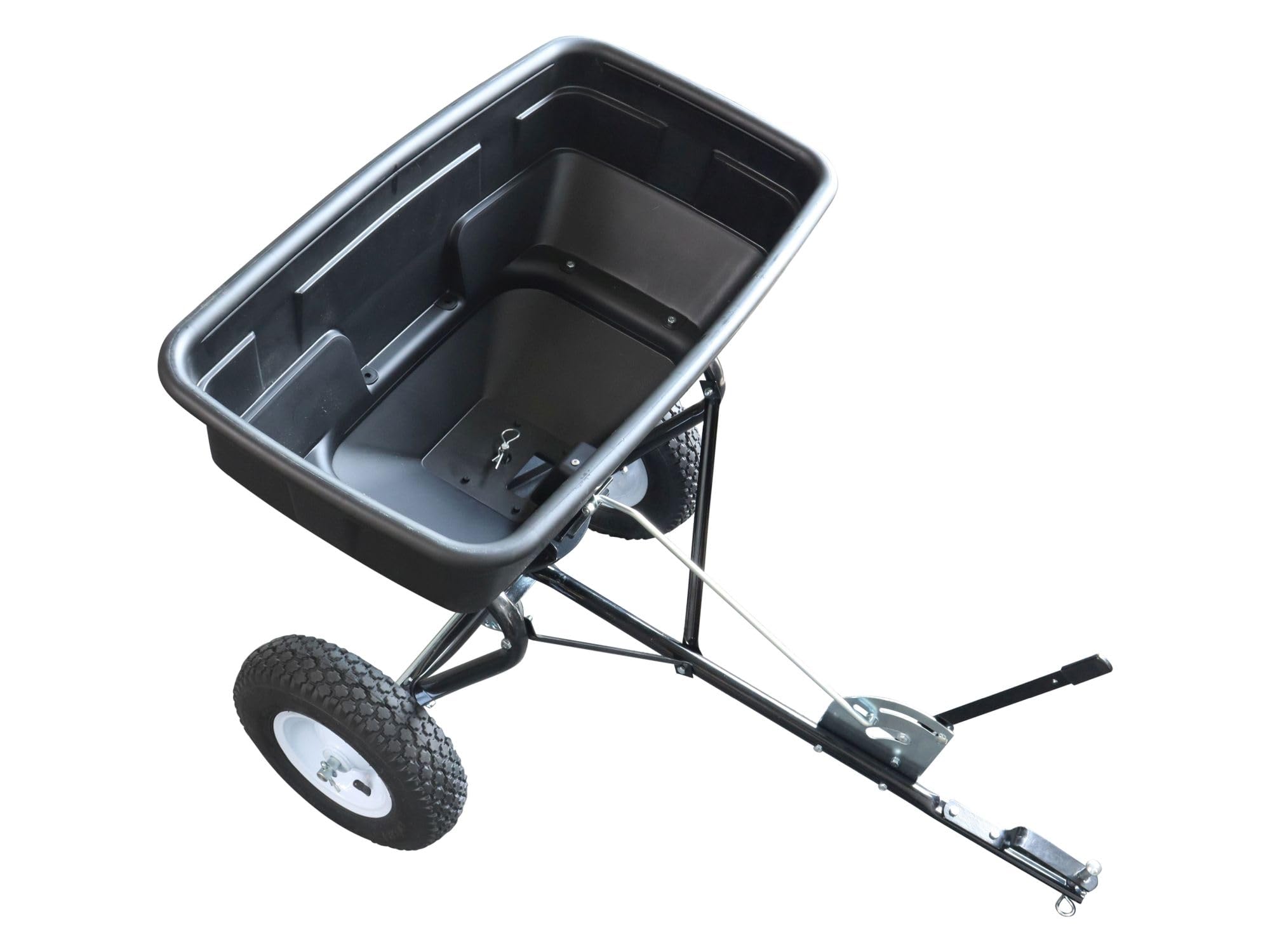 SECURA Anhängestreuer Salzstreuer Düngerstreuer 56KG kompatibel mit Husqvarna-Rider Rasentraktor