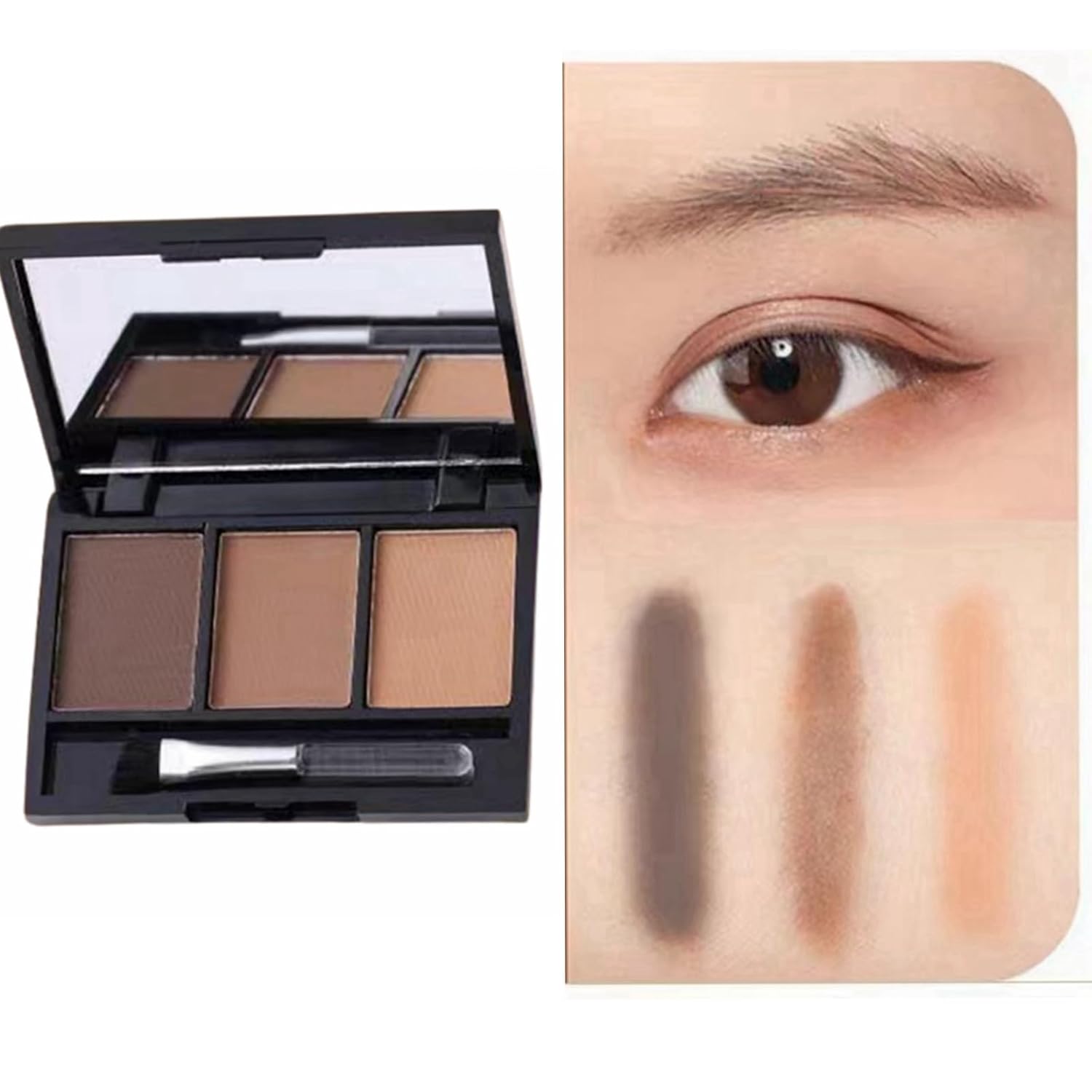Eyebrow powder, 3color eyebrow palette makeup to enhance