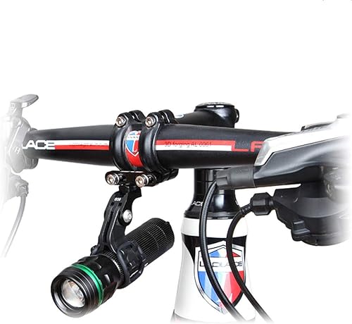 Miniatura 2 de Soporte para linterna de luz de bicicleta, soporte de clip para bicicleta de carretera, parte de ciclismo, ajustable, compatible con adaptador de