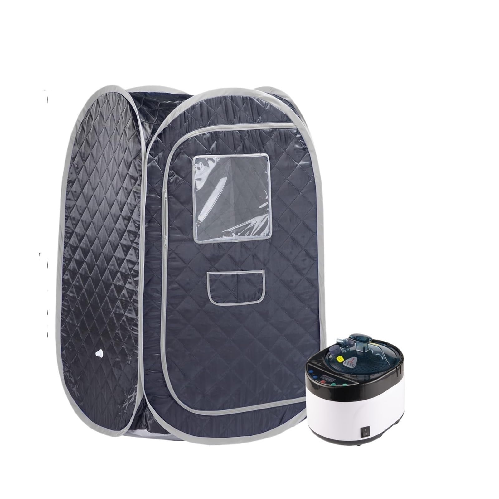 Steam Sauna Set Foldable One Person SPA Tent With 4L Larger Steamer,Remote Control, Weight Loss&Detox(Dark blue)