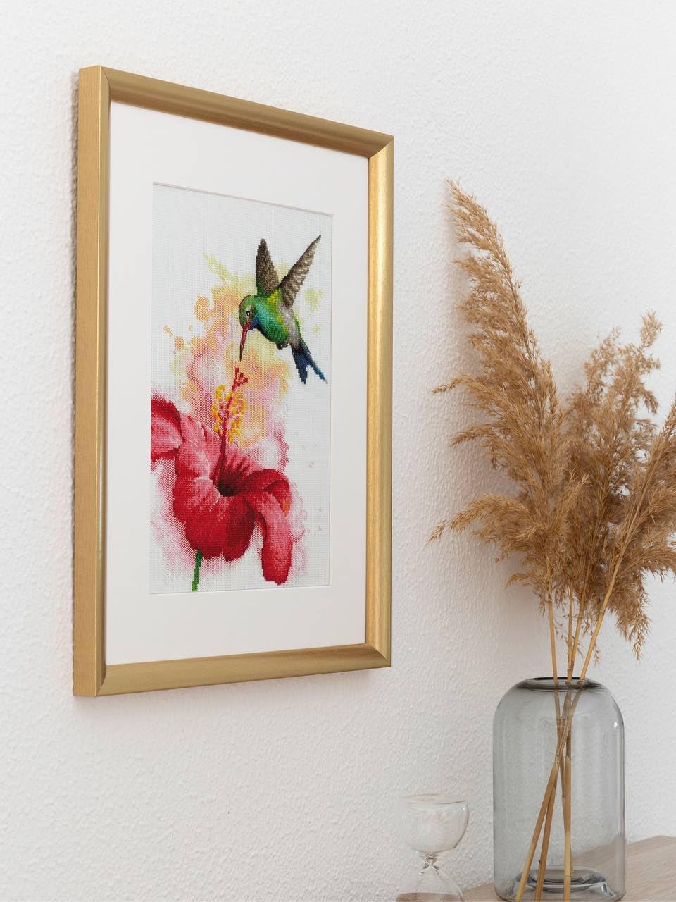 RIOLIS - Hummingbird 2178, Animals Cross Stitch Kits 8¼"x11¾, Cross Stitch Kits for Beginners & Advanced, Crossstitching Kit Adult, Embroidery Counted Stitching Kit