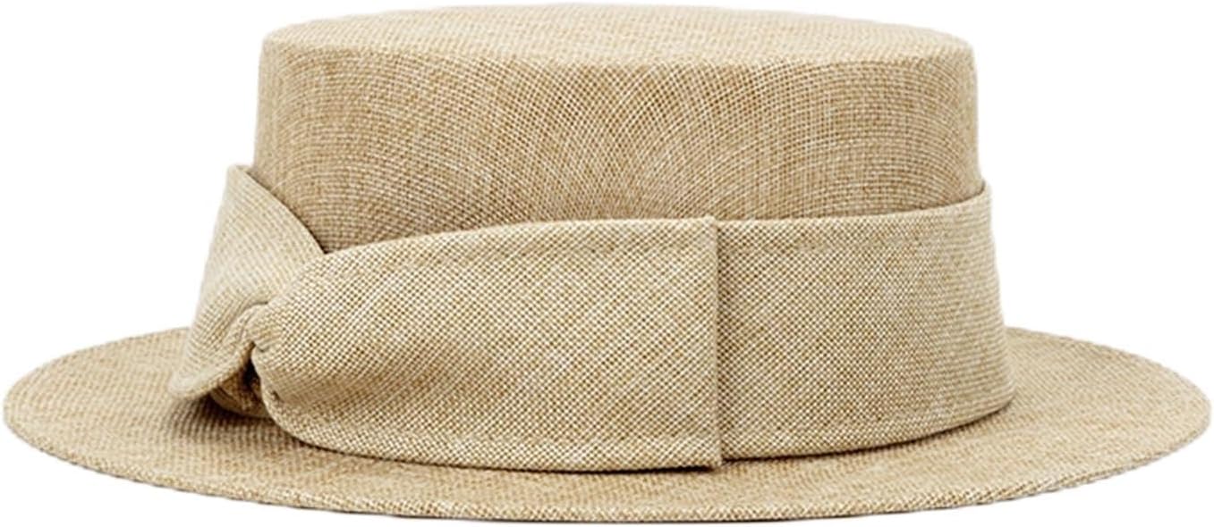 Women's Sun Hats Summer Japanese Flat Top Straw Hat French Retro Small Hat Fairy Seaside Travel Protection Casual Hat