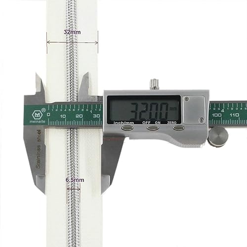 Miniatura 2 de Leekayer The Yard - Cremalleras de nailon blanco #5 para coser, 10 yardas con 25 deslizadores blancos para manualidades de costura a medida,