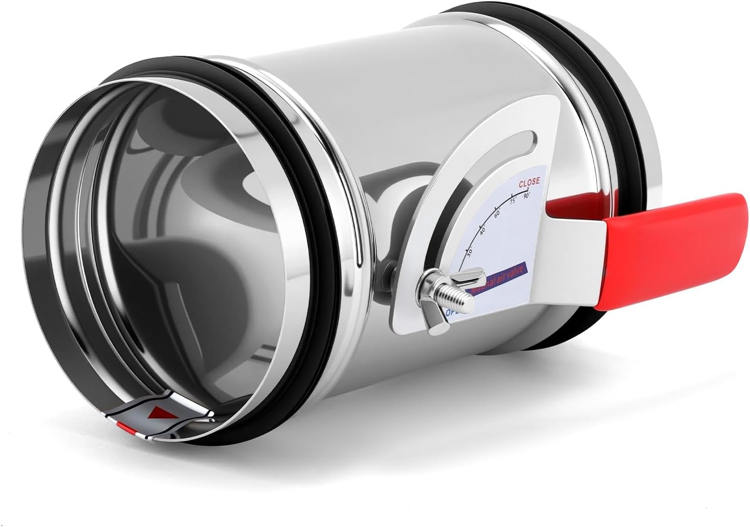 8 Inch HVAC Duct Manual Volume Backdraft Damper,Stainless Steel Airflow Control Valve With Adjustment Handle,Duct Damper for HVAC Ventilation System (8inch)