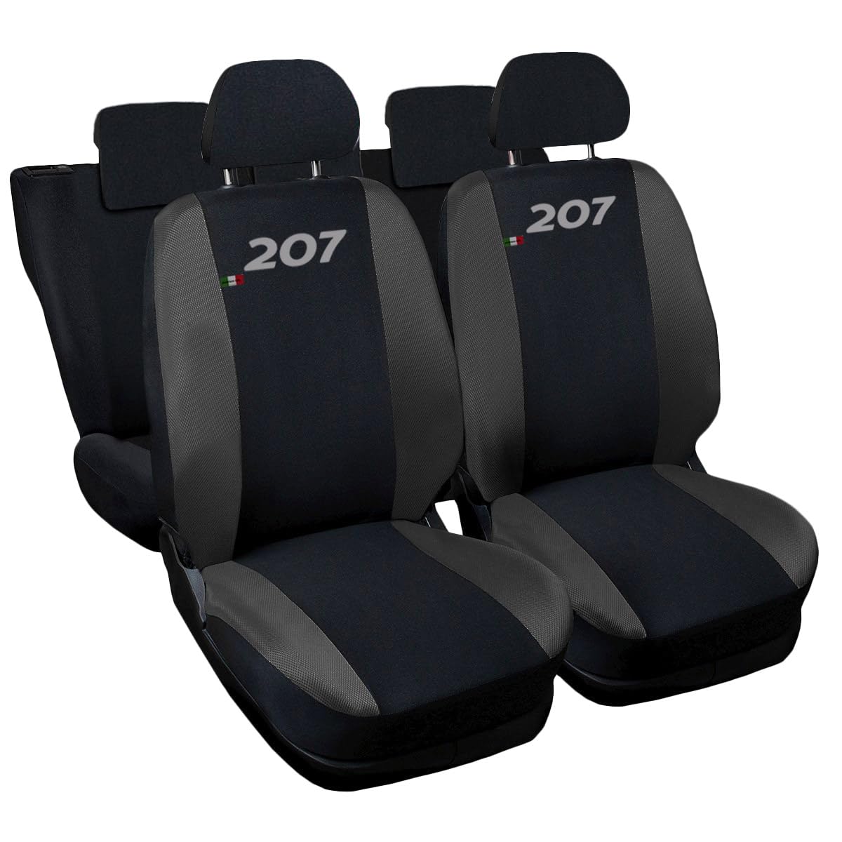 Tapis Voiture Moquette Clips Fixation Lupex Shop TPMIS2FIX_207 Tapis De Voiture Lupex Shop - Moquette Italienne Avec 2 Clips De Fixation Noir Tapis Peugeot 207