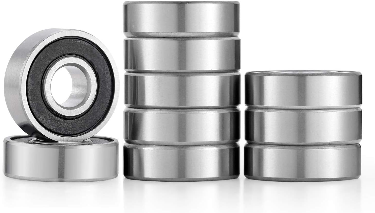 Donepart 10 Pack 6000-2RS Ball Bearings Double Seal and Pre-Lubricated Steel Bearings 10x26x8mm